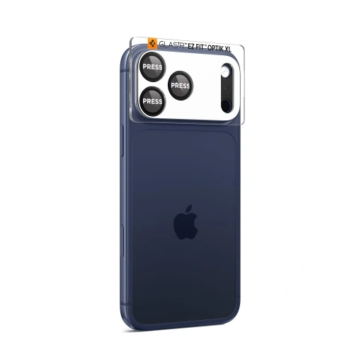 Osłona aparatu w kolorze czarnym, idealnie dopasowana do iPhone'a 17 Pro.