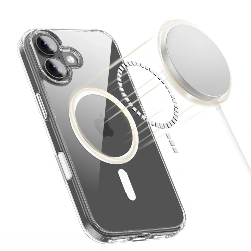 Zbliżenie na etui Tech-Protect Flexair Hybrid CC, ukazujące jego przezroczystą strukturę.