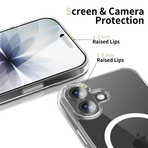Etui Tech-Protect zamontowane na iPhone 17, podkreślające elegancję telefonu.