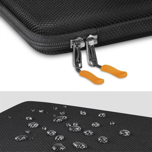 Zbliżenie na materiał etui Tech-Protect Hardpouch, pokazujące jego jakość