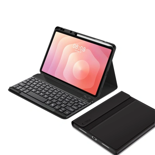 Widok z boku etui z klawiaturą, pokazujący jego smukły design.