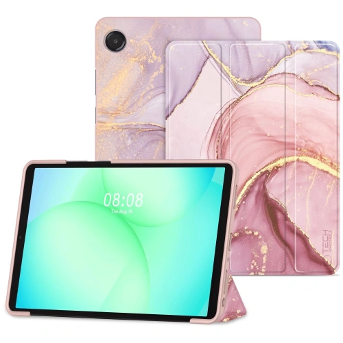 Etui Tech-Protect Smartcase w marmurowym kolorze, idealne do Samsung Galaxy Tab A9 / A11.