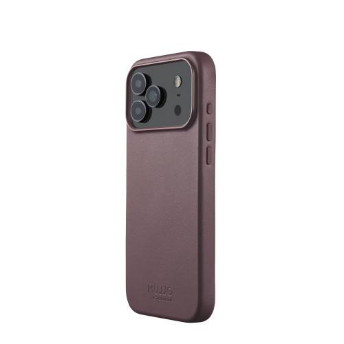 Etui Mujjo Leather Case w kolorze bronze red, idealnie dopasowane do Apple iPhone 17 Pro Max.